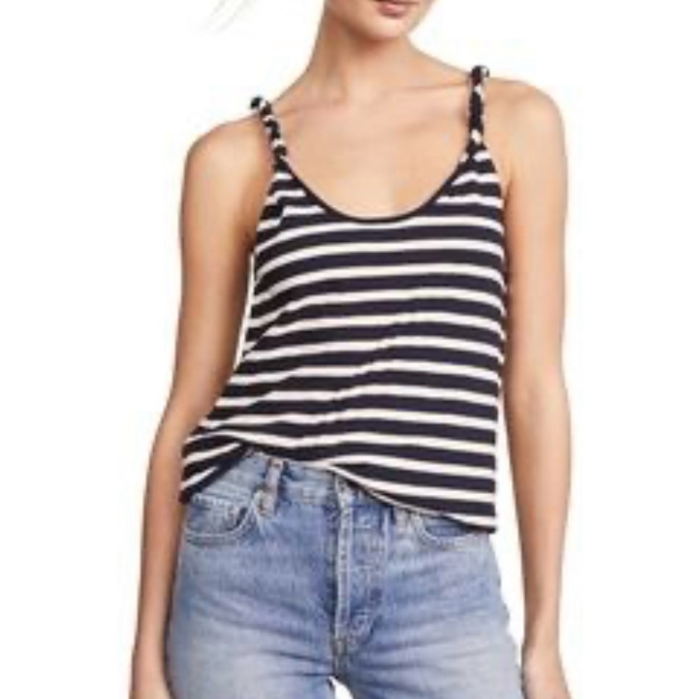 Current/Elliott Striped Twist Tank Top
